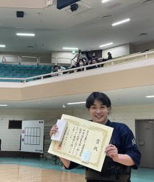 剣道部、法学部３年山田将太君がベスト８入賞(関東学生剣道選手権大会)