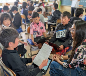 久喜市立鷲宮小学校5年生児童と、日本語別科留学生との国際交流会を実施しました。