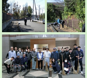 「クリーン活動」として大学外周の草むしり作業を実施しました。